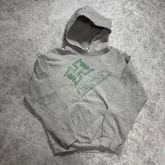 値下げ　USA古着　ギルダン　ビッグロゴ　Sサイズ　良品　グレー