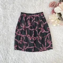 BRIGITTE東京スタイル　総柄　膝丈スカート（9）日本製