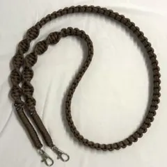 スマホショルダー　ハンドメイド　スマホストラップ　パラコード　ブラウン　シンプル