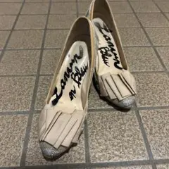 LANVIN en Bleu パンプス リボン ラメ ストライプのサムネイル