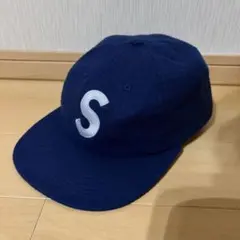 SUPREME 刺繍 Sロゴ ネイビーキャップ ウールのサムネイル