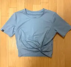 フィットネスウェア グレー 半袖 ヨガウェア2枚で割引あり