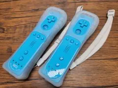Wiiリモコンモーションプラス 2個セット　Wiiコントローラー【ブルー】