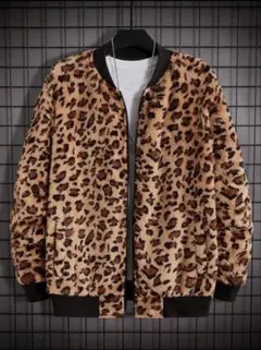 SHEIN Manfinity ModaGents ヒョウ柄 ボンバージャケット