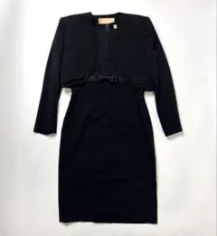 美品　Chloe セットアップ　ワンピース　ブラックフォーマル　冠婚葬祭　9号 美品】Chloe クロエ ブラックフォーマル ジャケット&ワンピース