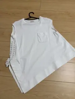 near.nippon サイドレースアップ ノースリーブTシャツのサムネイル