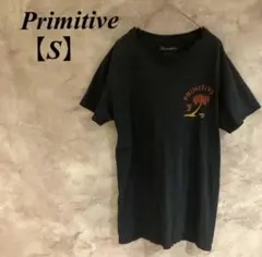 Primitive【S】黒　ヤシの木　グラフィック　半袖Tシャツ　バックロゴ