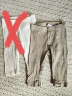 H&M ベビー レギンス 6-9M ブラウンのみ 60~70