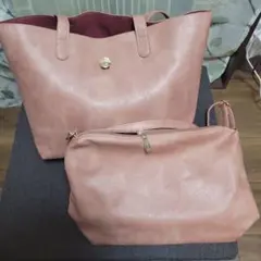 D.KELLY ピンク レザー トートバッグ セット