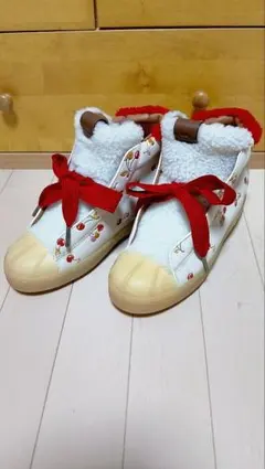 【美品/完売品】COACHチェリー柄 ハイカットスニーカー シアリング 24.０