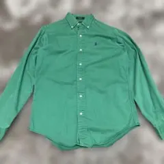 90s USA製POLO by Ralph Lauren BDシャツ グリーン
