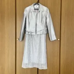 シルバー ジャケットとレースドレス セット
