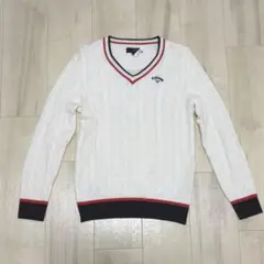 【美品】Callaway 女性用　Mサイズ　白ニット　ゴルフウェア