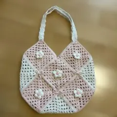 ハンドメイド　かぎ針編み　バック