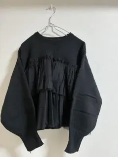 しまむら chicoさん チュール ニット ブラック M