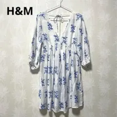 【美品】H&M 花柄長袖ワンピース XS