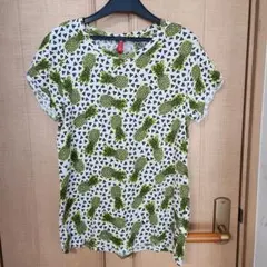 H&M パイナップル柄 半袖Tシャツ