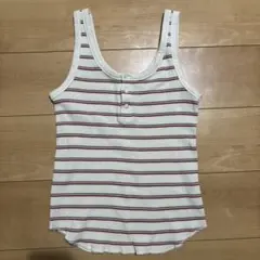 FREAK'S STORE ワッフルタンクトップ ボーダーのサムネイル