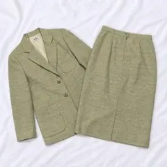 Fairfield セットアップスーツ ライトグリーン ロングスカート レトロ