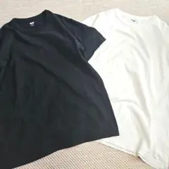UNIQLO メンズ XL クルーネックTシャツ 2枚セット ユニクロ 黒 白