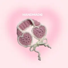 あ*様 ハート型　ハンドメイド　耳あて