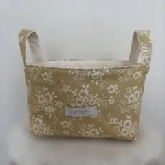 ハンドメイド　ファブリック　バスケット