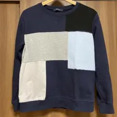 nano universeパッチワーク スウェット トレーナー