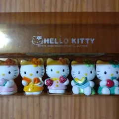 レトロ ハローキティ　日本限定販売　サンリオ　フルーツソフビ人形7体セット レア