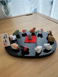十二支飾り 干支置物 昭峰作　正月飾り　縁起物