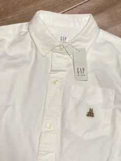 【新品未使用】GAP KIDS オックスフォードシャツ　白シャツ ☆難あり