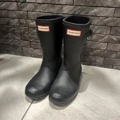 HUNTER ブラック ショートブーツ　22cm