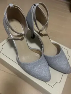 ハイヒールパンプス(シルバー・グリッター)