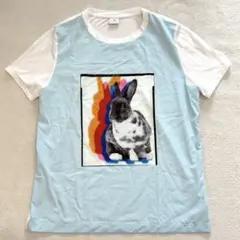 ポールスミス　Tシャツ　うさぎ　日本製　大きいサイズ　ライトブルー×ホワイトのサムネイル