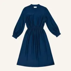 美品 ワンピース ひざ丈 ネイビー フォーマル 卒業式 入学式