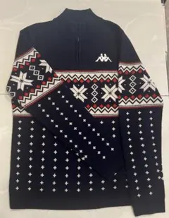Kappa カッパ ノルディック柄 ハーフジップ ニット セーター