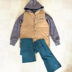 【最終値下げ】グレーパーカー&ベスト＆パンツ　スノーボードウェアセット