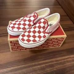 VANS classic slip-on 27cm 赤白チェッカー スリッポン