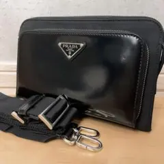 ヌ*ス様 prada プラダ レザーショルダーバッグ 2vh188 ブラック未使 