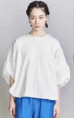 BEAUTY&YOUTH 半袖ブラウス ホワイトのサムネイル