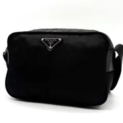 美品✨プラダ ショルダーバッグ ナイロン レザー 三角ロゴ 白タグ 近年モデル