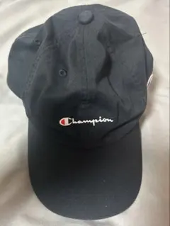 Champion 黒 キャップ ロゴ刺繍