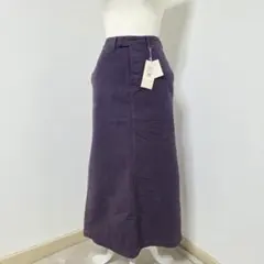 新タグ付 JEAN NASSAUS デニムロングスカート【M】紫 マキシ丈のサムネイル
