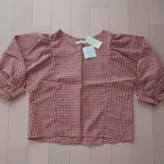 SM2 サマンサモスモス☆トップス  シャツ  赤×ネイビーのサムネイル