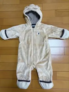 ミキハウスベビー　マイクロファーカバーオール　ライトブラウン60〜80センチ