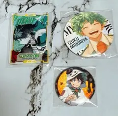 ヒロアカ　緑谷出久　ステータスカード　ジャンプギガ　缶バッジ　ハロウィン　3点