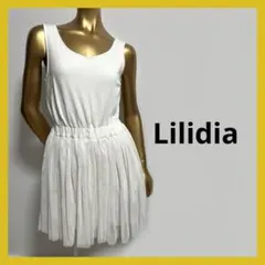 【1738】Lilidia チュール ワンピース ホワイトのサムネイル