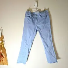 美品✨ユニクロ カラーサブリナスキニージーンズ 25インチ ライトブルー