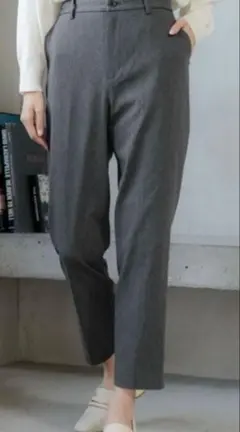 グローバルワーク　あったかスゴラクストレッチスリムテーパードパンツ　M