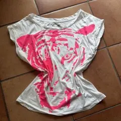 IMPERIAL 半袖Tシャツ ホワイト ピンク タイガー イタリア製のサムネイル