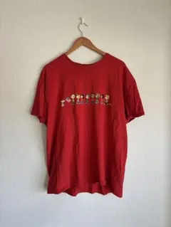 キャラクタープリント赤Tシャツ